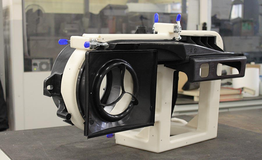 Positioning fixture for an industrial component