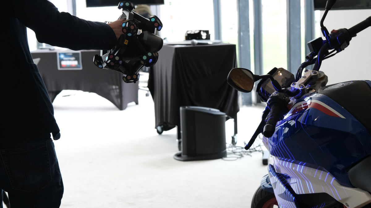 Handheld 3D scanning of a motorcycle for reverse engineering