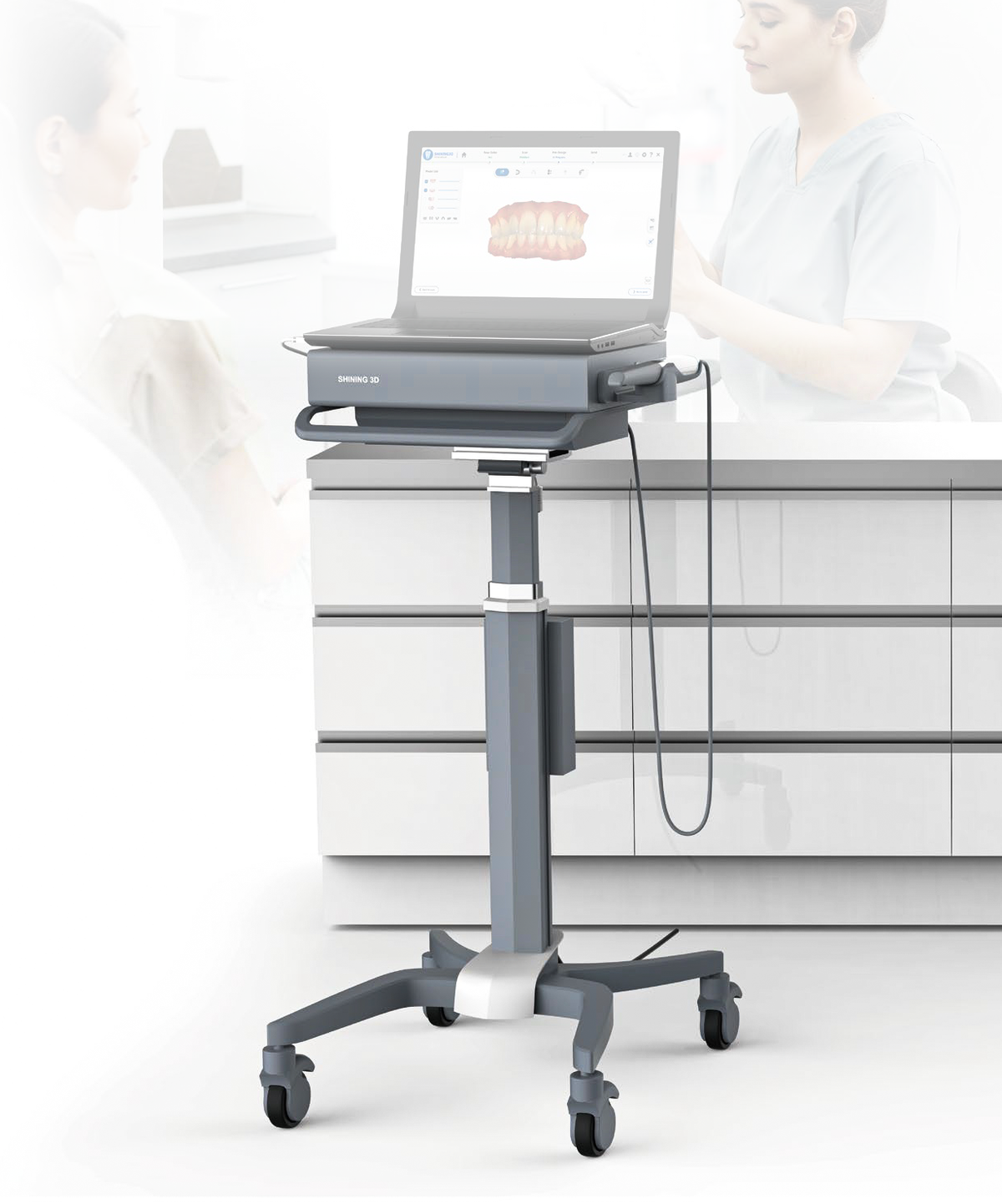 Cart for Aoralscan 3 Dental intra oral 3D scanner