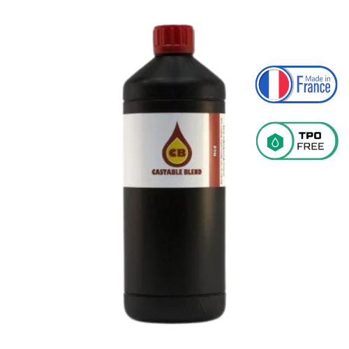 FunToDo Castable Resin Red 1kg- TPO Free - Made in France