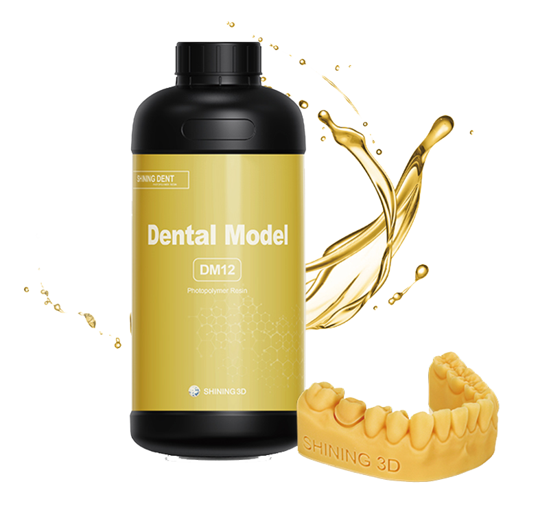 Shining 3D Resin Dental model chrome yellow DM12