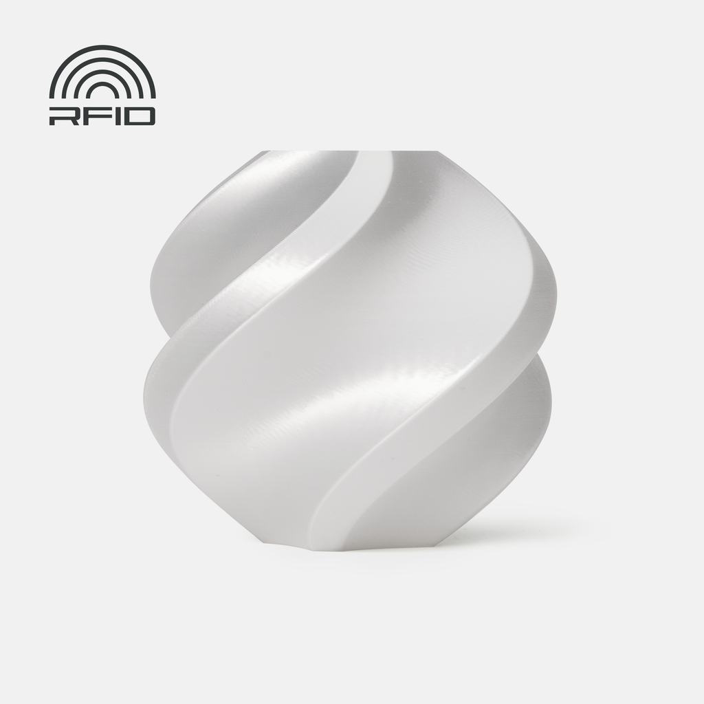 Bambu Lab PLA Silk 1 kg with Spool — White (13105)