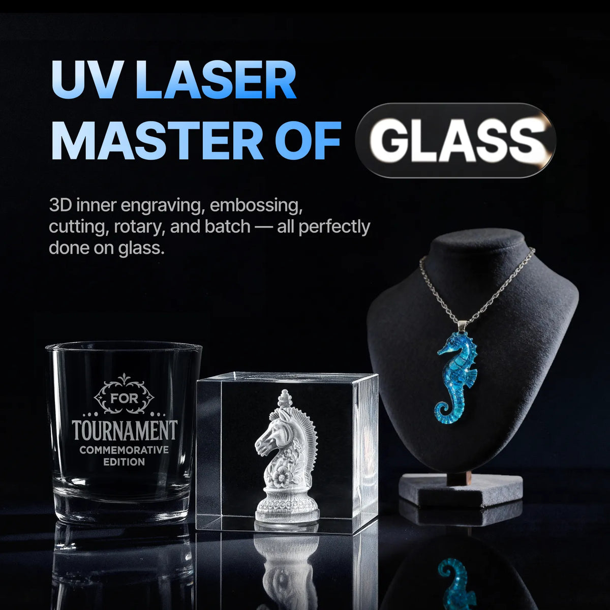 xTool F2 Ultra UV glass engraving
